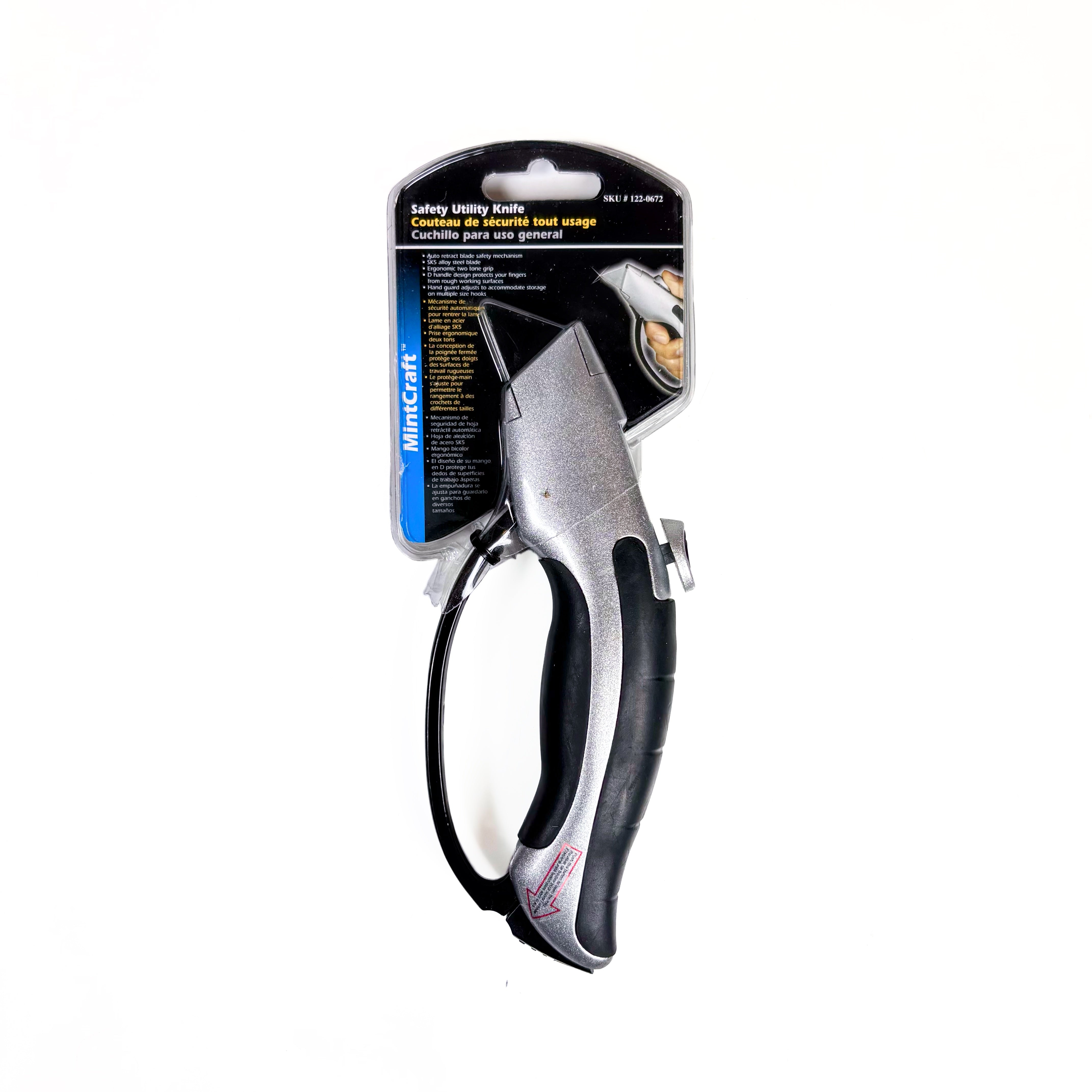 Auto Retractable Safety Utility Knife 7 Inch Overall