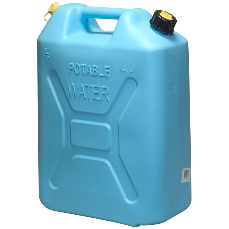 Scepter 04933 Water Container, 5 gal Capacity, Polyethylene, Light Blue, 13.3 in L, 7.3 in W, 18.3 in H