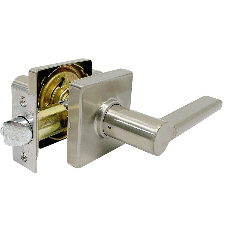 ProSource LS3X203YASR4V24 Passage Door Lockset, Lever Handle, Metal, Satin Nickel, 2-3/8 to 2-3/4 in Backset