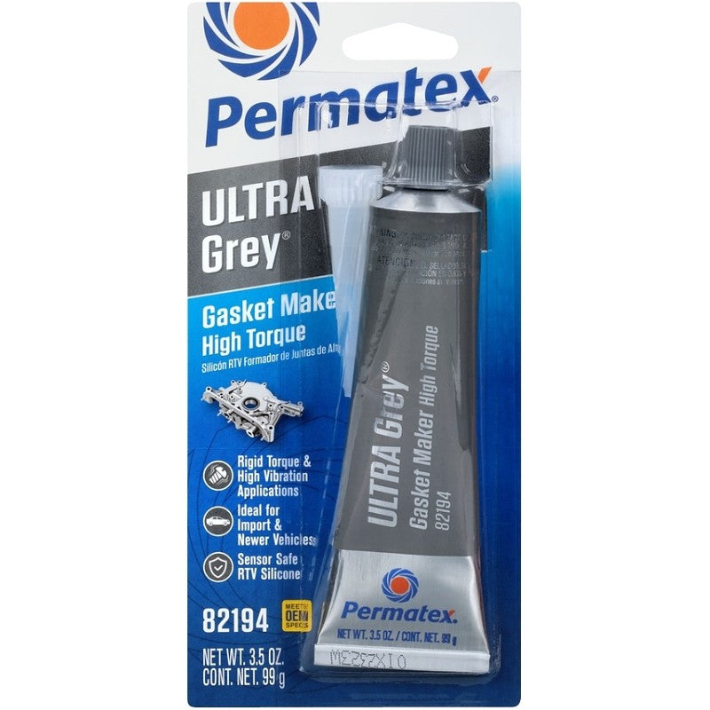 Permatex 82194 Gasket Maker, Gray, 3.5 oz Tube, Paste, Mild