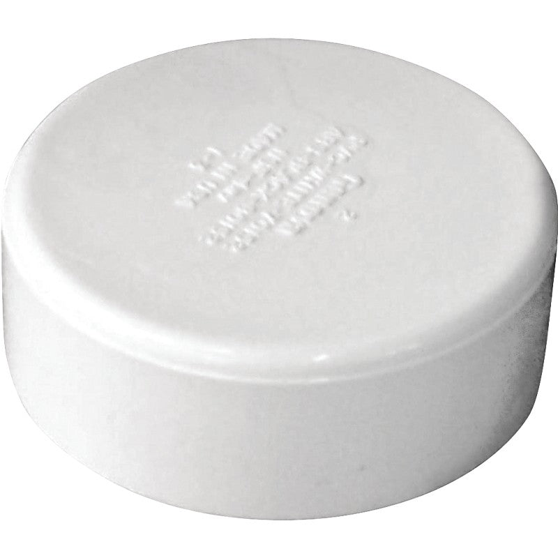 Canplas 193082 Pipe Cap, 2 in, Hub, PVC, White