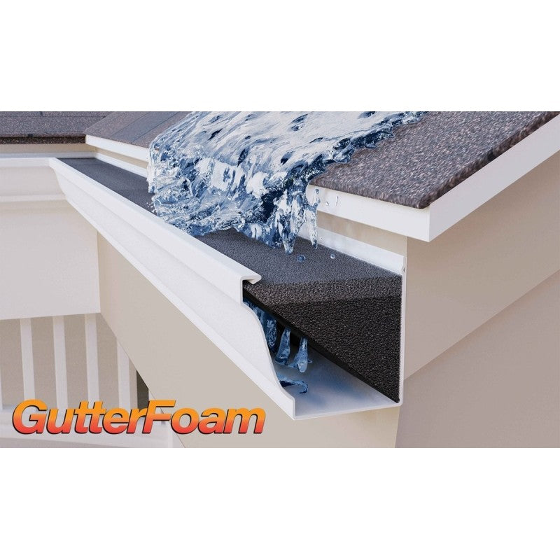 GutterStuff GS-K5 Gutter Guard, 4 ft L, 5 in W, Polyether (Pack of 8)