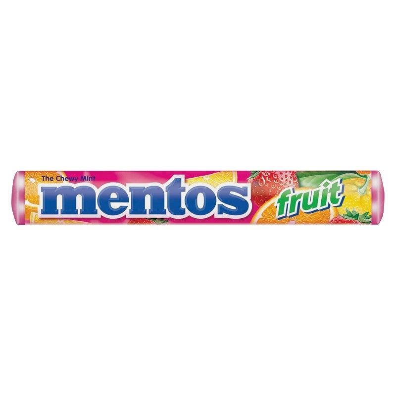 Mentos MF15 Fruit Rolls, Assorted Fruits Flavor, 1.32 oz (Pack of 15)