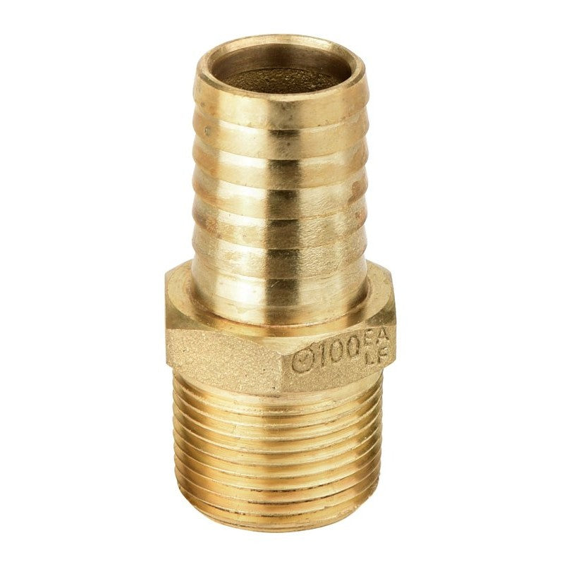 Water Source MA100NL Pipe Adapter, 1 in, MNPT x Barb, Brass