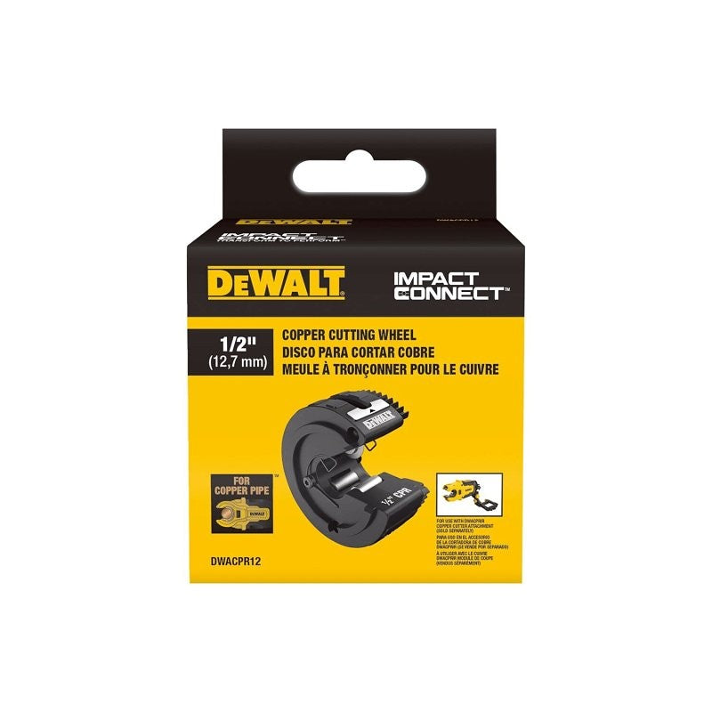 DEWALT IMPACT CONNECT Series DWACPR12 Copper Cutting Wheel, 1/2 in Dia