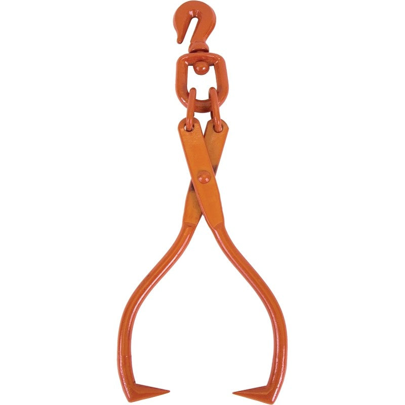 Baron 4080051/40454 Skid Tong with Grab Hook, 7 to 32 in Opening, Steel Tip, Steel Handle