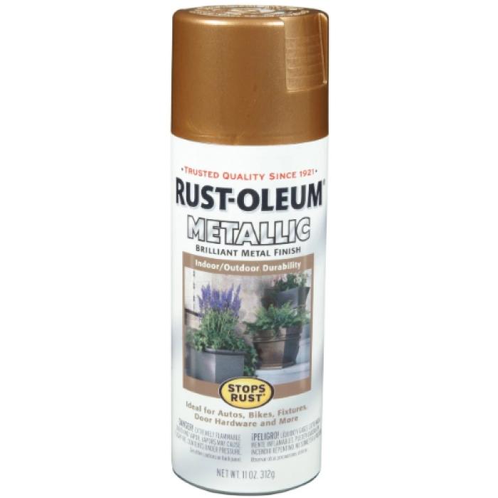 Rust-Oleum 7273830 Rust Preventative Spray Paint, Metallic, Copper, 11 oz, Can