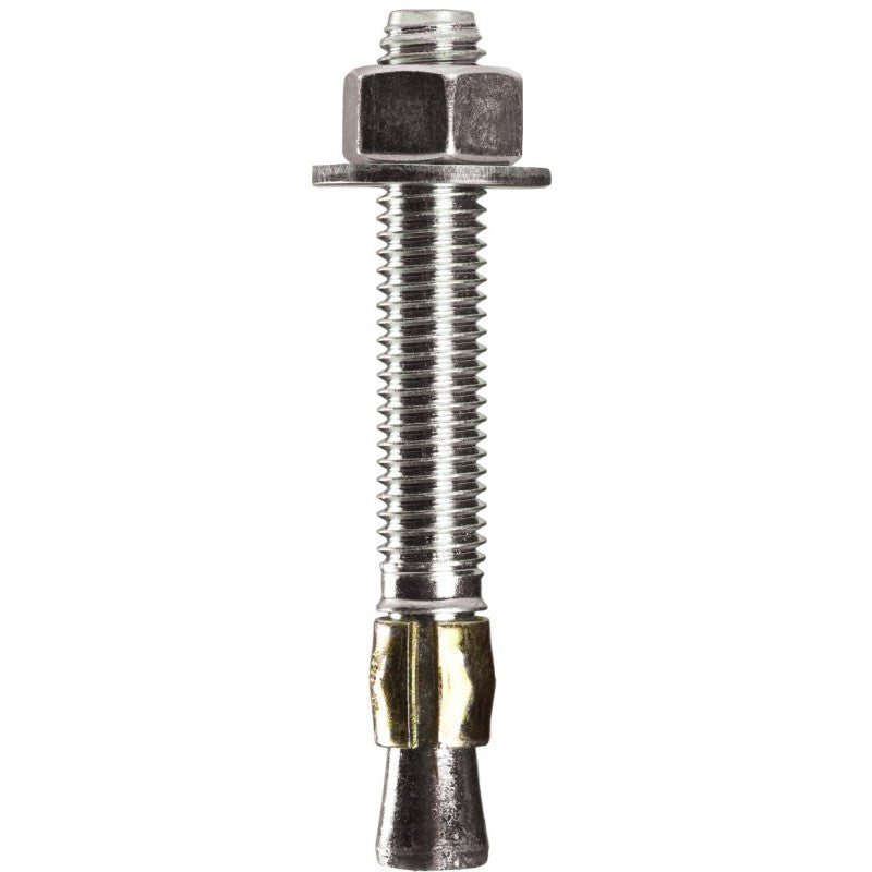 Cobra Anchors 501N Wedge Anchor, 1/2 in Dia, 3-3/4 in L, 1248 lb, Steel, Plated, 2/PK