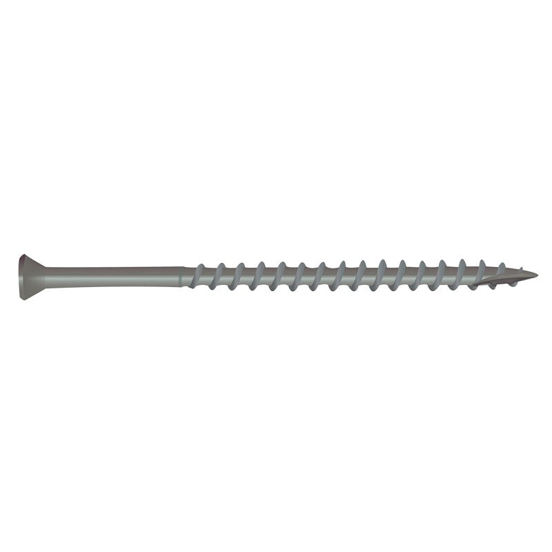 CAMO 0348159S Deck Screw, #10 Thread, 2-1/2 in L, Bugle Head, Star Drive, Type 17 Slash Point, Stainless Steel