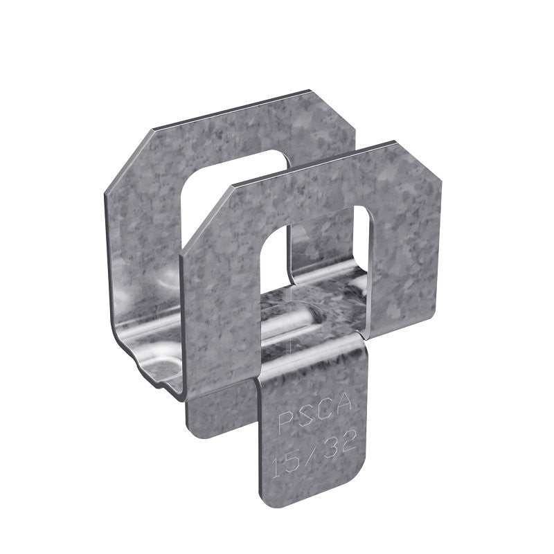 Simpson Strong-Tie PSCA Series PSCA 15/32 Panel Sheathing Clip, 32 Roof Span, Steel, Galvanized, 250/PK
