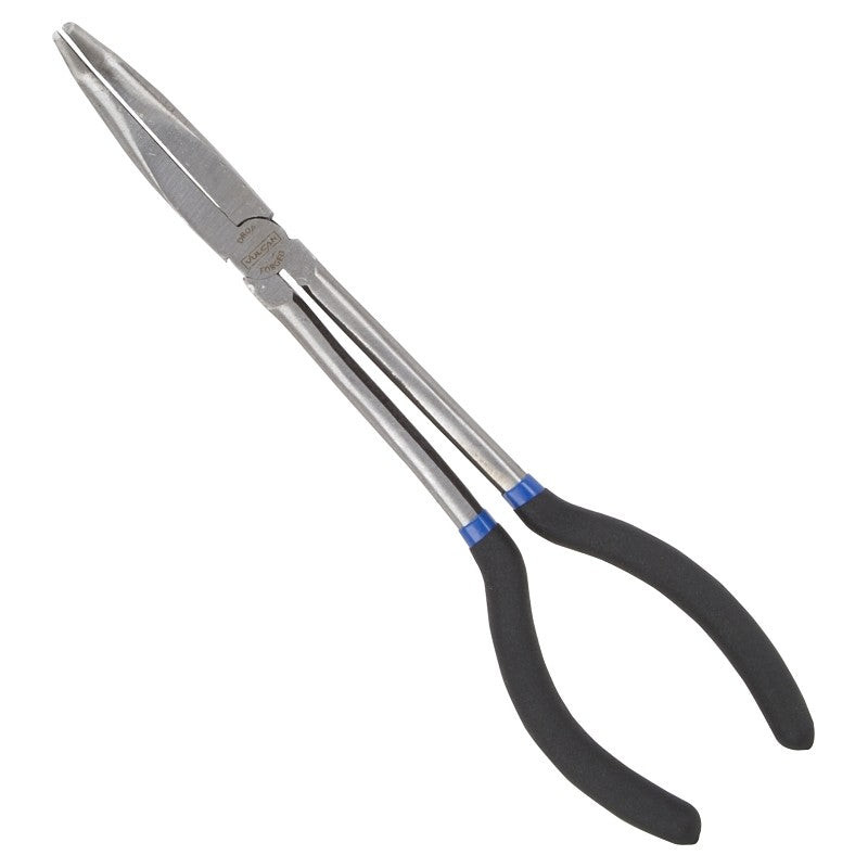 Vulcan JL-PR51100-90 Bent Nose Plier, 11 in OAL, 5.2 cm Jaw Opening, Black Handle, Non-Slip Grip Handle, 3/4 in W Jaw
