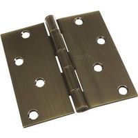 Door Hinge 4 Inch Square Corner Antique Brass
