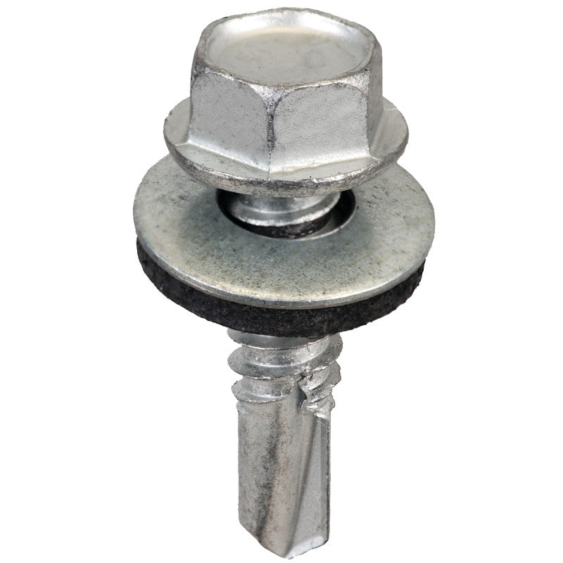 Acorn International SW-MM141G250 Screw, #14 Thread, Hex Drive, Self-Drilling, Self-Tapping Point, Galvanized Steel