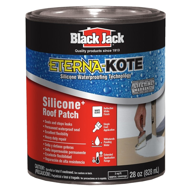 Black Jack 5586-1-02 Silicone Roof Sealant, White, Liquid, 1 qt Pail (Pack of 2)