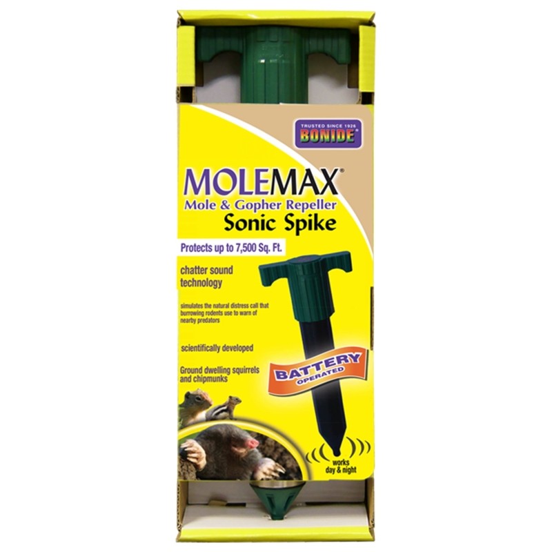 Bonide MoleMax® 61120 Sonic Spike Repeller, Battery-Operated, 3-1/2 in L