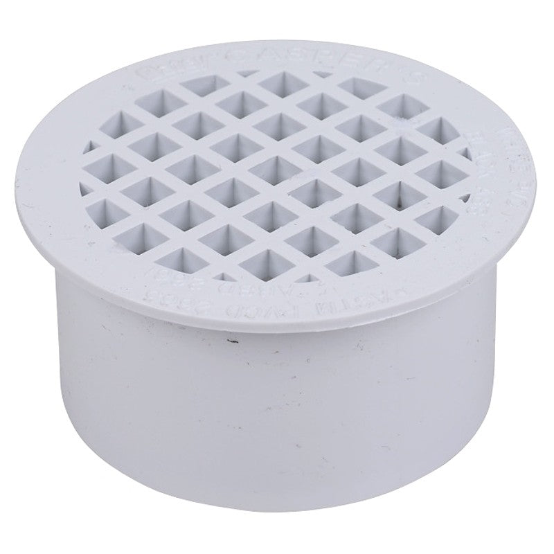 Oatey 43565 Floor Drain, PVC, Specifications: Snap-In Cover Design, Solvent Weld Connection, For: SCH 40 DWV PVC Pipes