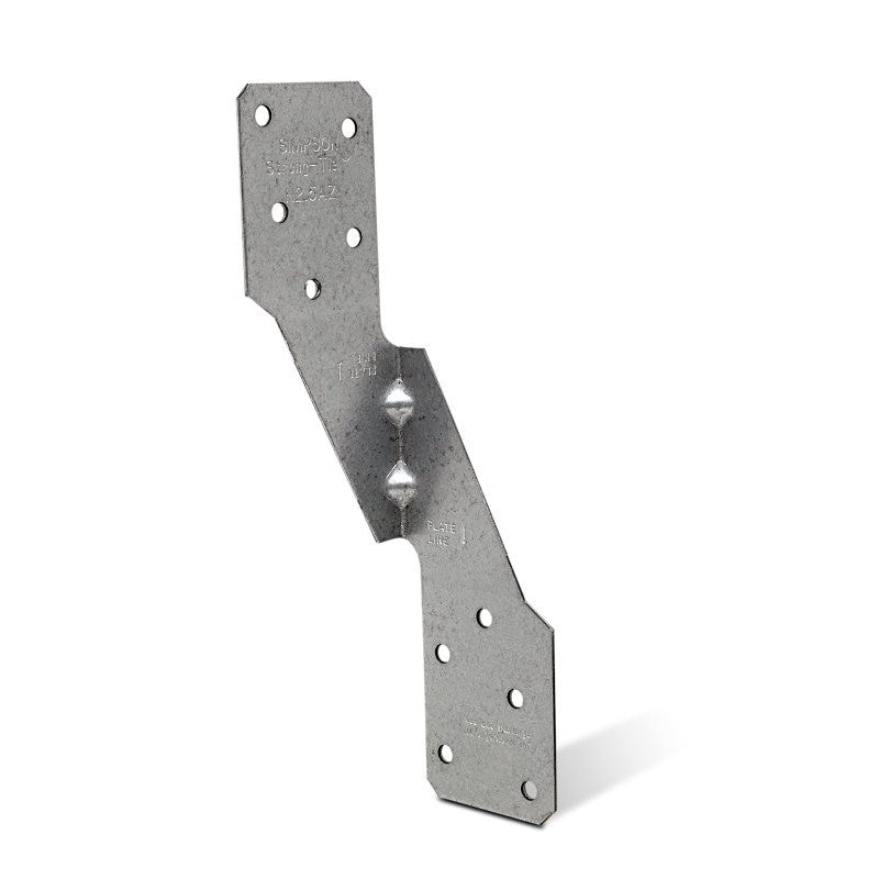 Simpson Strong-Tie H2.5AZ Hurricane Tie, 6 in L, 1-3/8 in W, Steel, ZMAX, Fastening Method: Nail (Pack of 100)