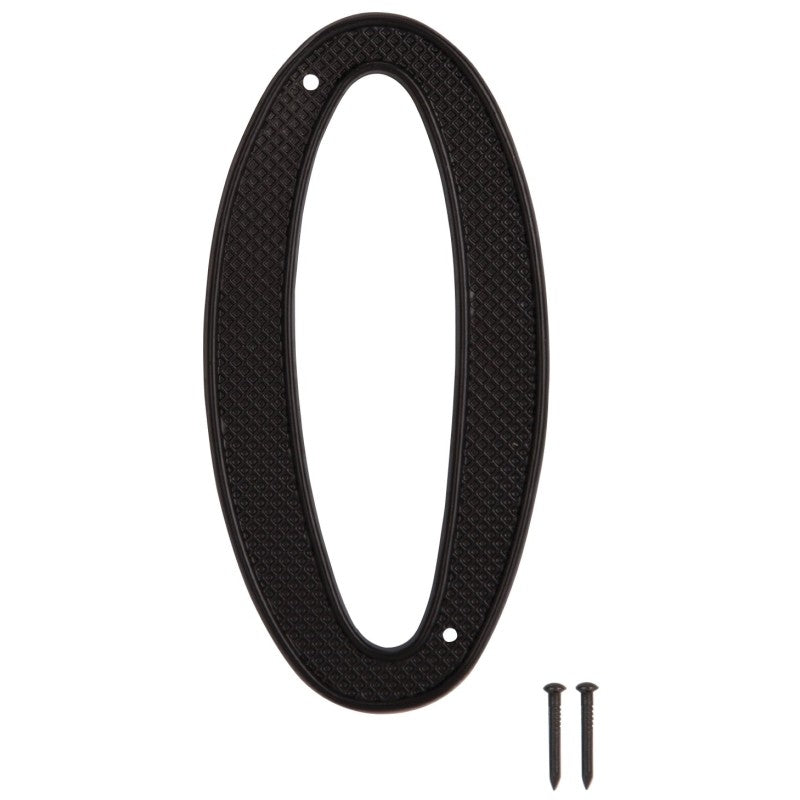 ProSource N-020-PS House Number, Character: 0, 4 in H Character, 2.67 in W Character