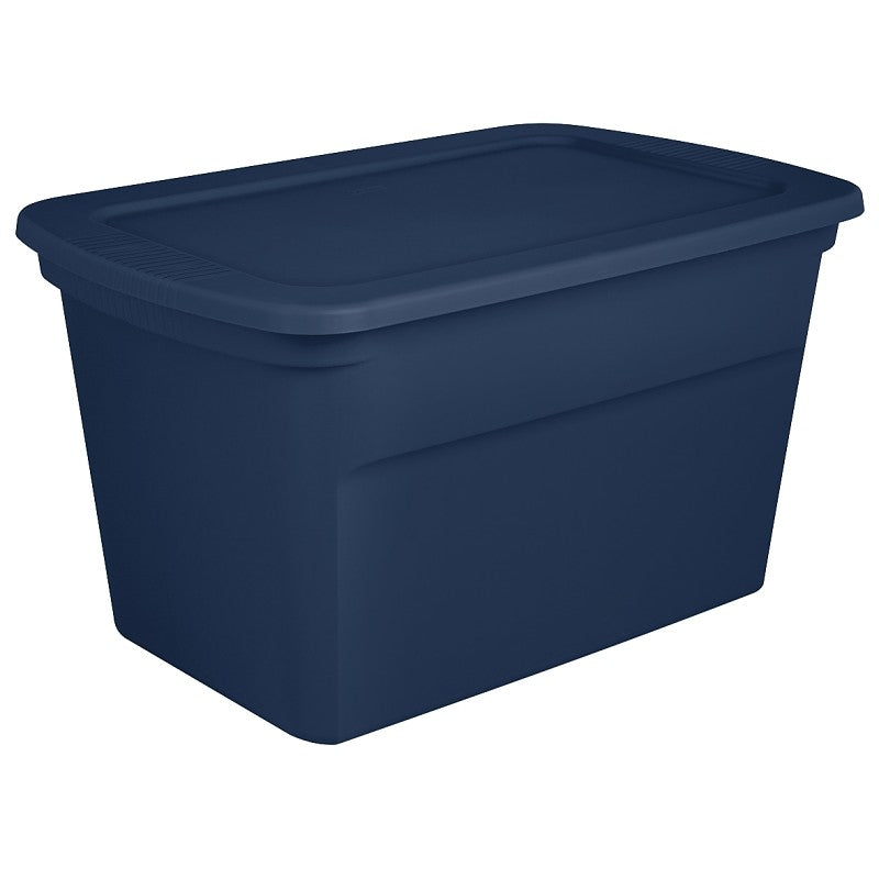 Sterilite 17367406 Storage Tote, Plastic, Marine Blue, 30-1/2 in L, 20-1/4 in W, 17-1/8 in H (Pack of 6)