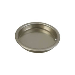 Recessed Round Cup Pulls 2-1/8 Inch Satin Nickel 2 Pack (POS)