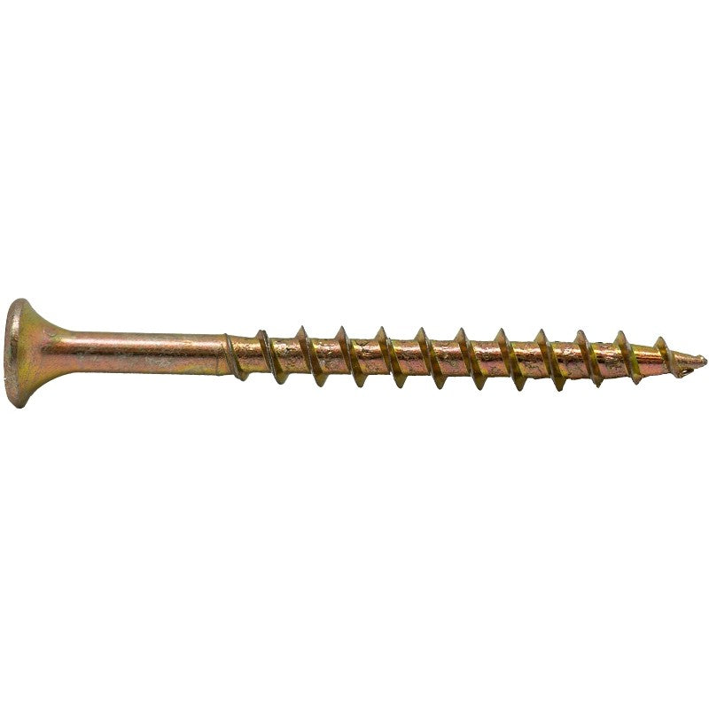 ProFIT 0333078G Screw, #8 Thread, 1-1/4 in L, Coarse Thread, Bugle Head, Star Drive, Steel, Yellow Zinc, 285 PK
