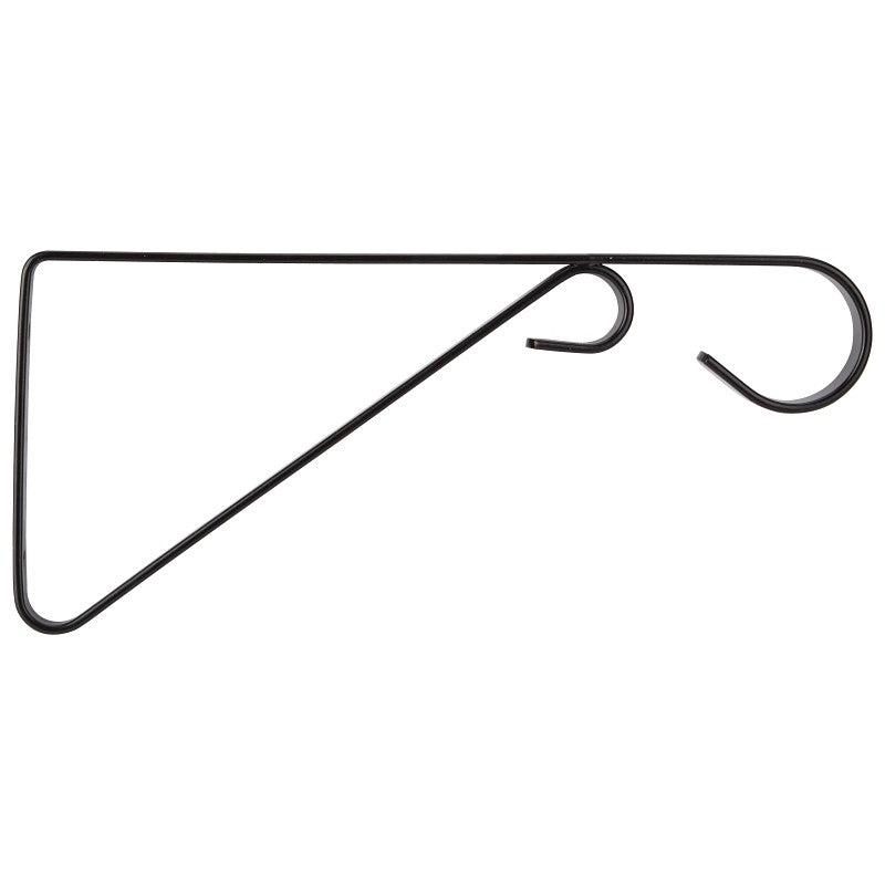 Landscapers Select GB0353L Hanging Plant Bracket, 9-5/8 L, Steel, Black, Wall Mount Mounting