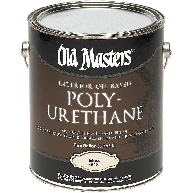 Old Masters 49401 Polyurethane, Gloss, Liquid, Clear, 1 gal, Can (Pack of 2)