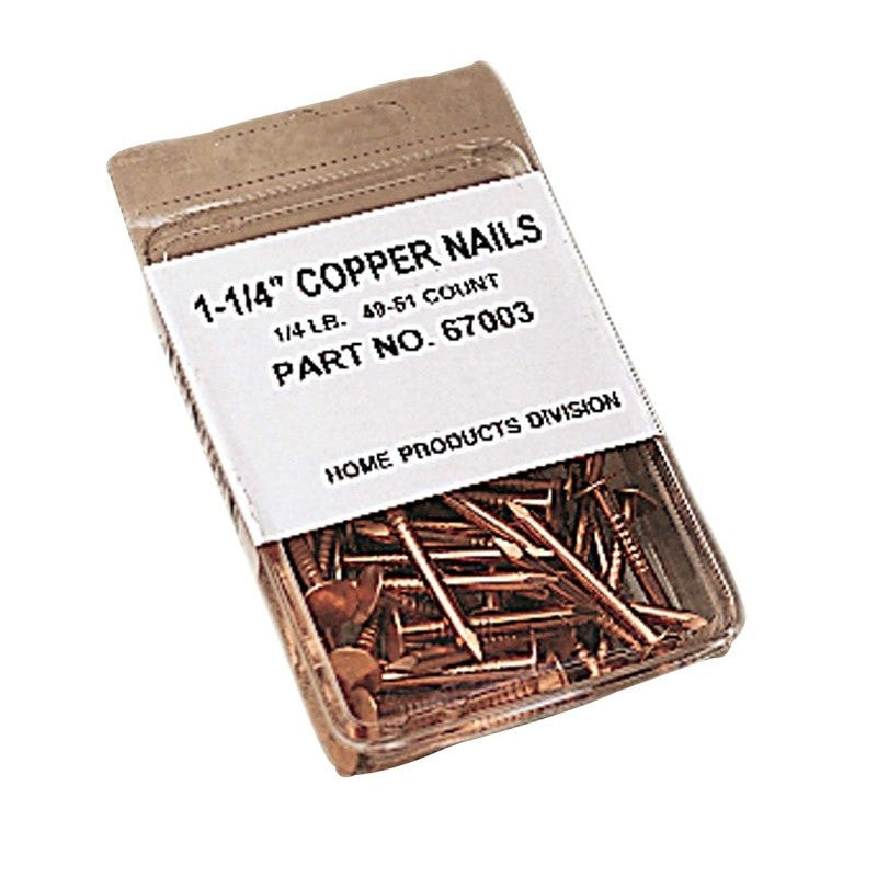 Amerimax 67003PK Flashing Nail, 1-1/4 in L, Copper, 50 pk