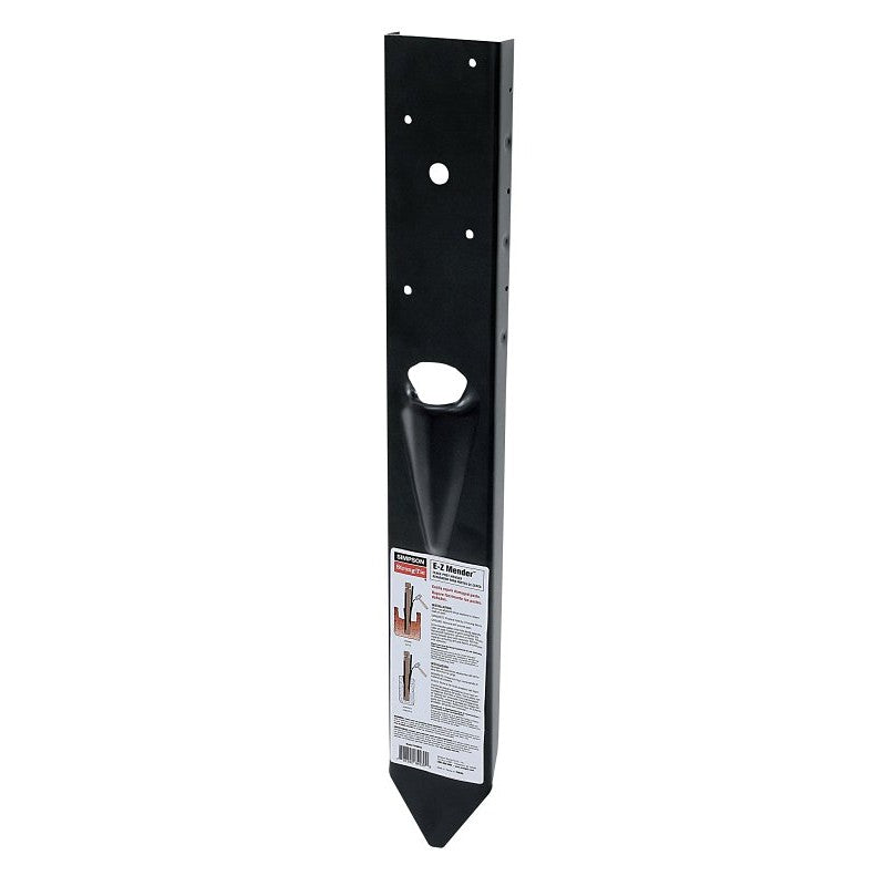 Simpson Strong-Tie E-Z Mender FPBM44E Fence Post Repair Bracket, 12 ga Gauge, Steel, Powder-Coated, Screw Mounting (Pack of 6)