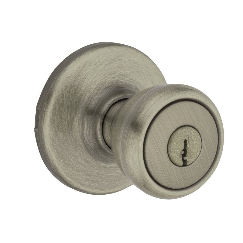 Kwikset 400T 5 6AL RCS K3 Entry Knob, Bell, Tylo, Antique Brass, Zinc, K3, KW1 Keyway, Residential, 3 Grade