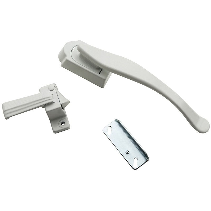 National Hardware V1331 Series N100-035 Lift Lever Latch, White, 1-3/4 in Hole Spacing, Zinc, 3/4 to 1-1/4 in Thick Door