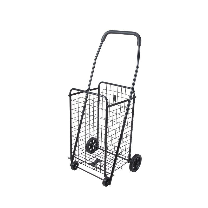 Simple Spaces TPG-G80033L Shopping Cart, 19 in OAW, 36 in OAH, 1-Shelf, Steel Shelf, Black Shelf