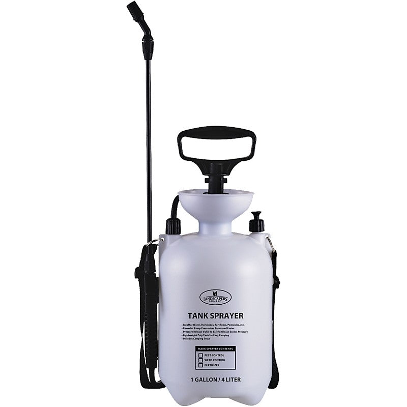 Landscapers Select SX-4B Compression Sprayer, 1 gal Tank, Polyethylene Tank, 55 in L Hose, White