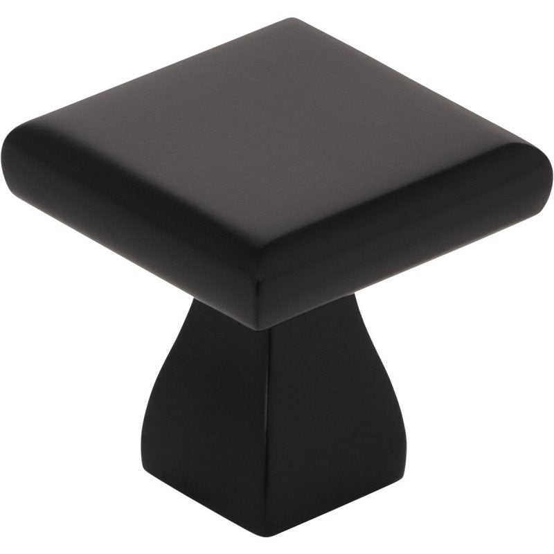 KasaWare K313MB-4 Flared Foot Square Cabinet Knob, 1 in Projection, Zinc, Matte Black