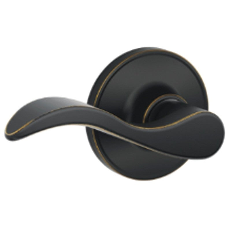 Schlage J Series J10SEV716 Passage Lever, Mechanical Lock, Aged Bronze, 7/8 in Housing Dia, Metal, Residential, 3 Grade