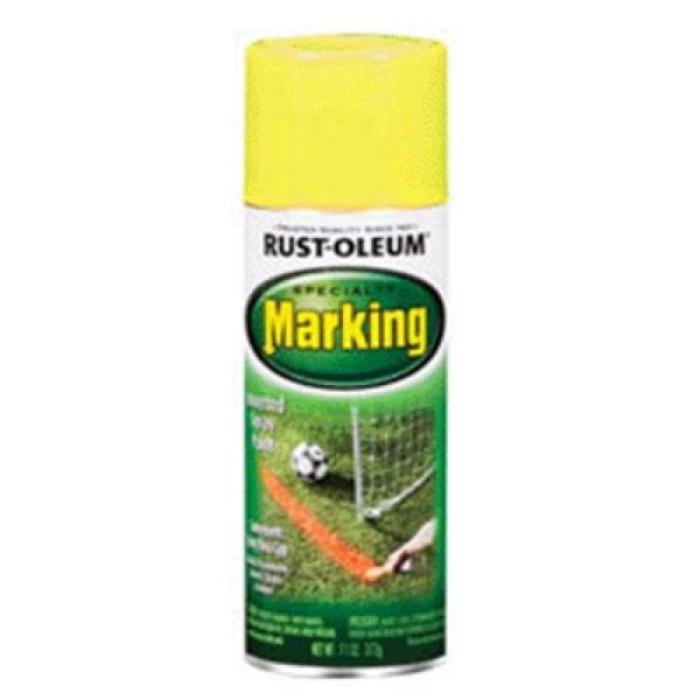 Rust-Oleum 1997830 Inverted Marking Spray Paint, Flat, Bright Yellow, 11 oz, Can