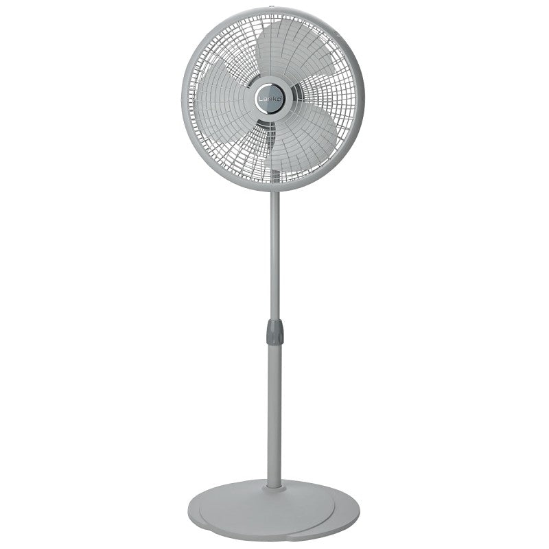 Lasko 2526 Adjustable Pedestal Fan, 120 V, 90 deg Sweep, 16 in Dia Blade, Plastic Housing Material, White