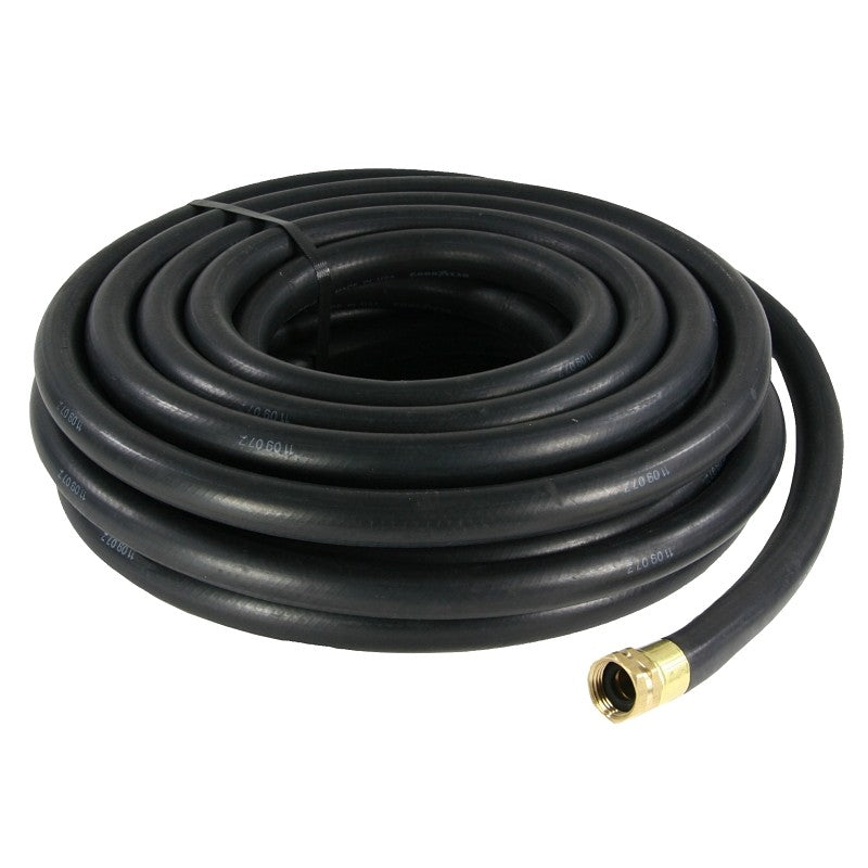 Abbott Rubber 1112-0750-50 Water Hose Assembly, 50 ft L, Female x Male, Rubber, Black