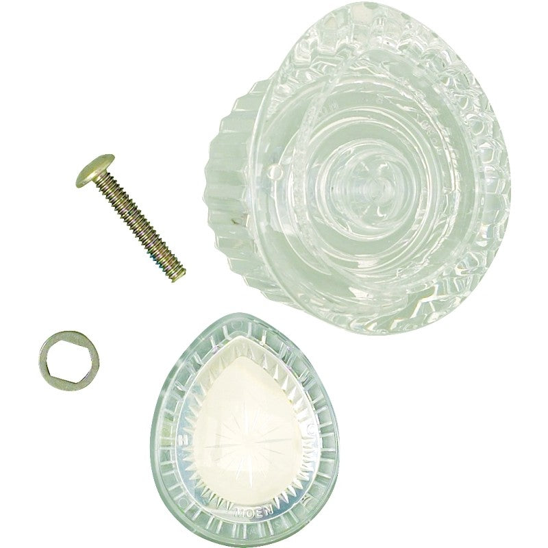 Moen 100710 Handle Kit with Cap, Plastic, Chrome Plated, For: Posi-Temp Single Handle Tub/Shower