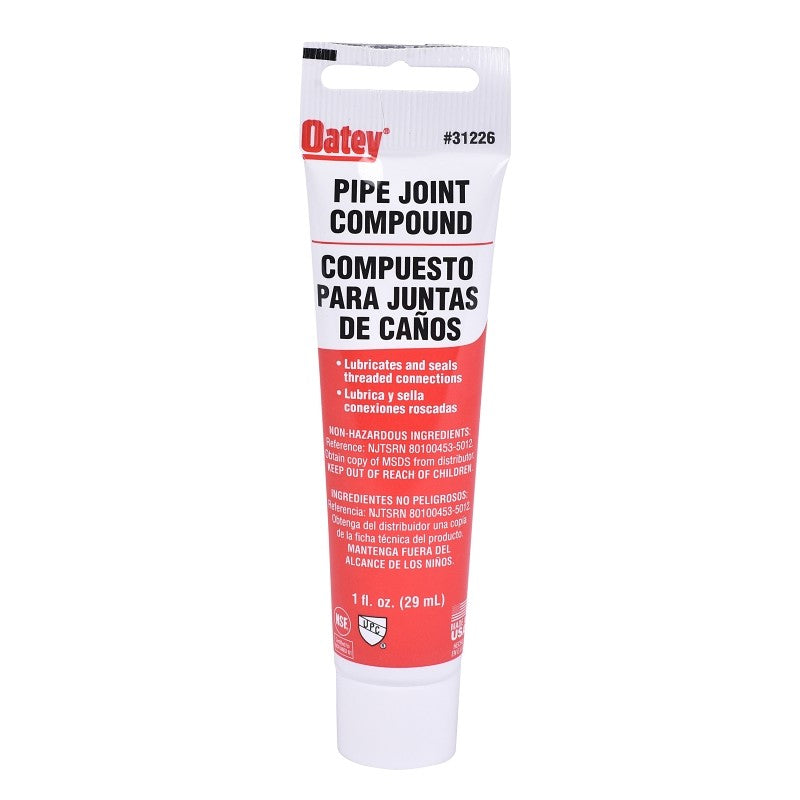 Oatey 31226 Pipe Joint Compound, 1 oz Tube, Liquid, Paste, Gray (Pack of 12)