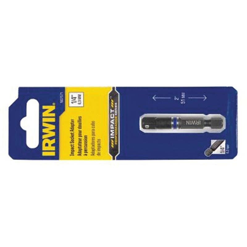 Irwin 1837571 Socket Adapter, 1/4 in Drive, Square Drive