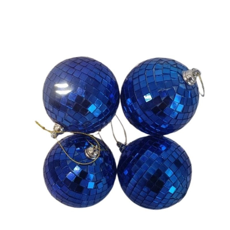 Santas Forest 99954 Ornament, 80 mm, Faceted, Plastic and Foam, Assorted (Pack of 12)