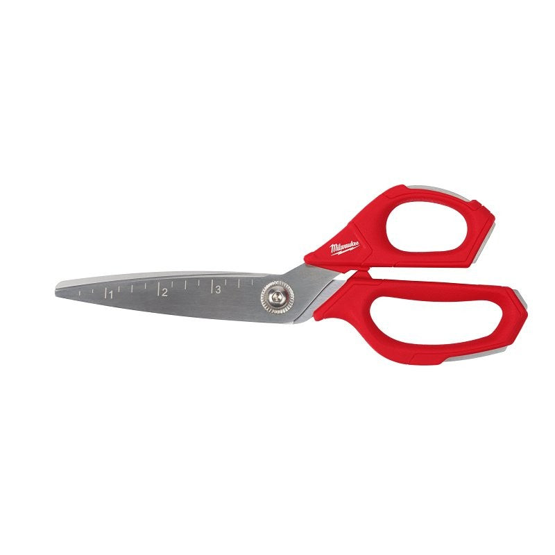 Milwaukee 48-22-4046 Jobsite Scissors, 9.3 in OAL, Metal Blade, Loop Handle, Gray/Red Handle