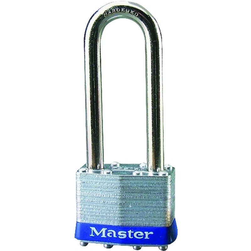 Master Lock 1UPLJ Padlock, 5/16 in Dia Shackle, 2-1/2 in H Shackle, Steel Shackle, Steel Body, Laminated