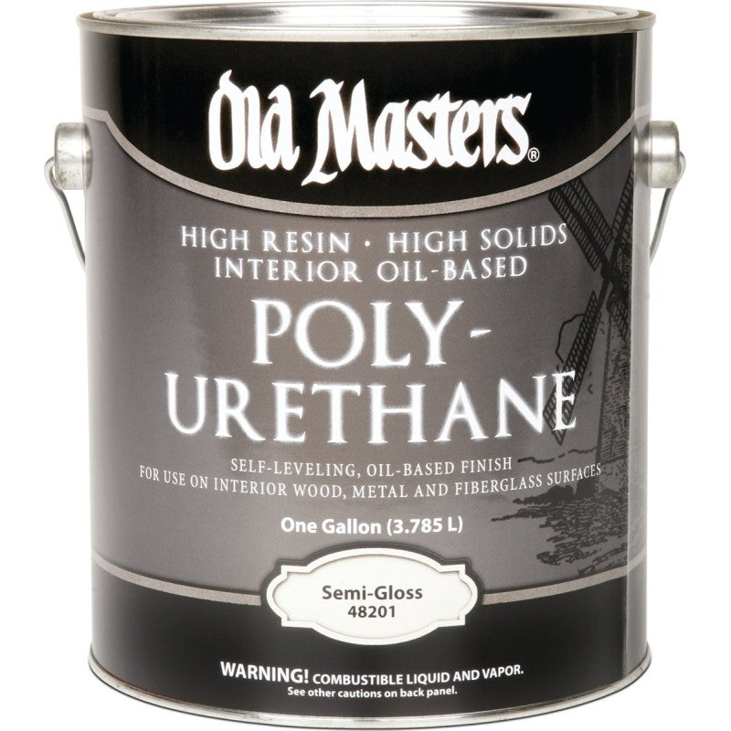 Old Masters 48201 Polyurethane, Semi-Gloss, Liquid, Clear, 1 gal, Can (Pack of 2)