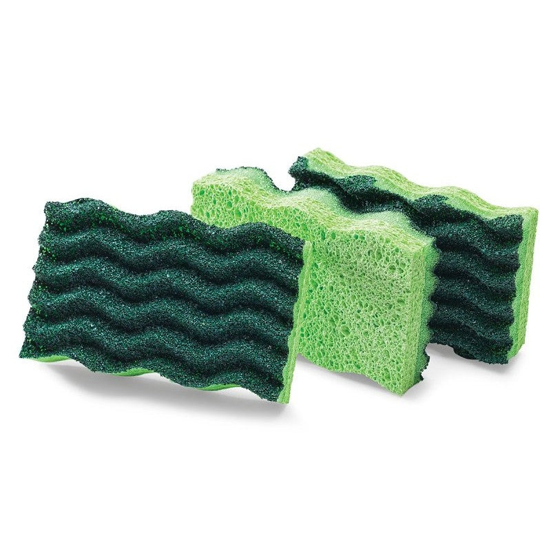 Libman 1077 Sponge, 4-1/2 in L, 3 in W, 1 in Thick, Green