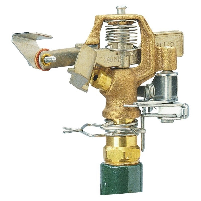 Orbit WaterMaster 55032 Impact Sprinkler with Single Nozzle, 1/2 in Connection, 20 to 40 ft, Brass