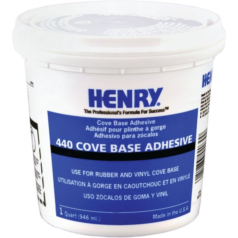 Henry 12109 Cove Base Adhesive, Beige, 1 qt, Cartridge