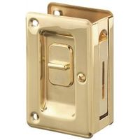Long Deluxe Pocket Door Privacy Latch Bright Brass