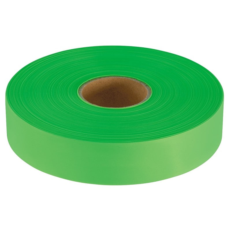 Empire 77-061 Flagging Tape, 600 ft L, 1 in W, Lime Green, Plastic
